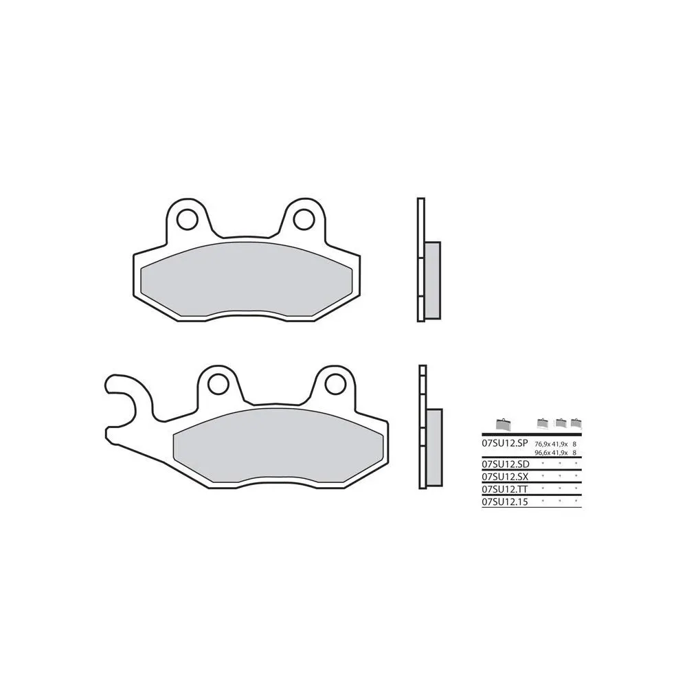 2 Plaquettes de frein BREMBO AVANT DROIT