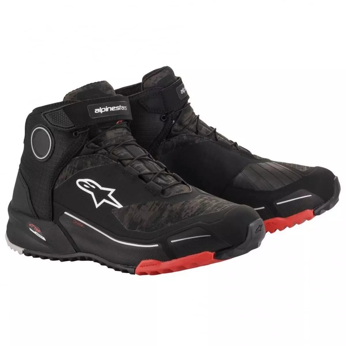 Baskets Alpinestars CR-X Drystar Noir Rouge Camo - Baskets