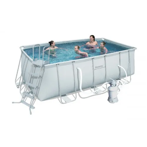 Bestway KIT Piscine "Steel Frame" 412 x 201 x 122cm + filtre à sable