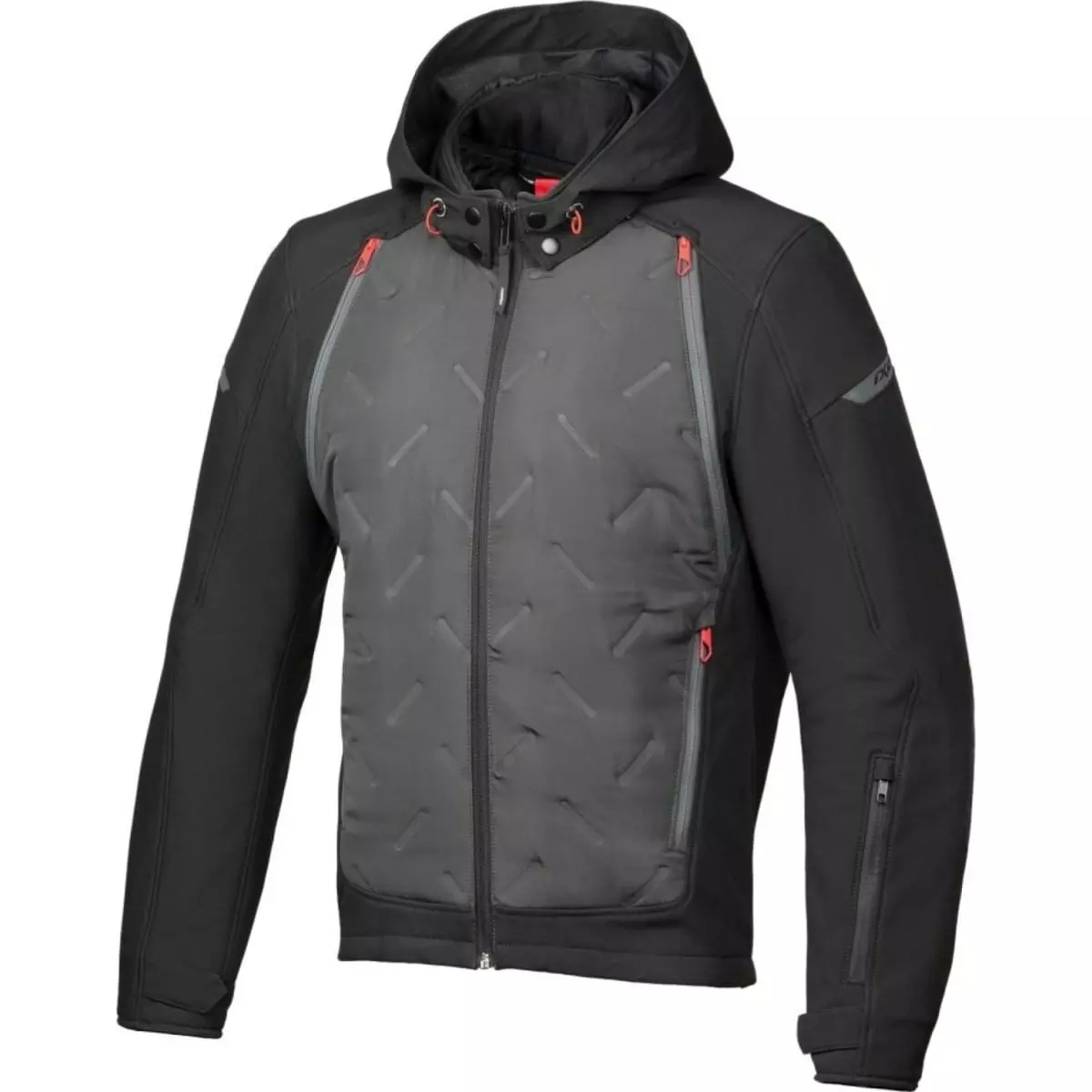 Blouson Ixon Fary Noir Anthracite Rouge - Blouson Moto Textile