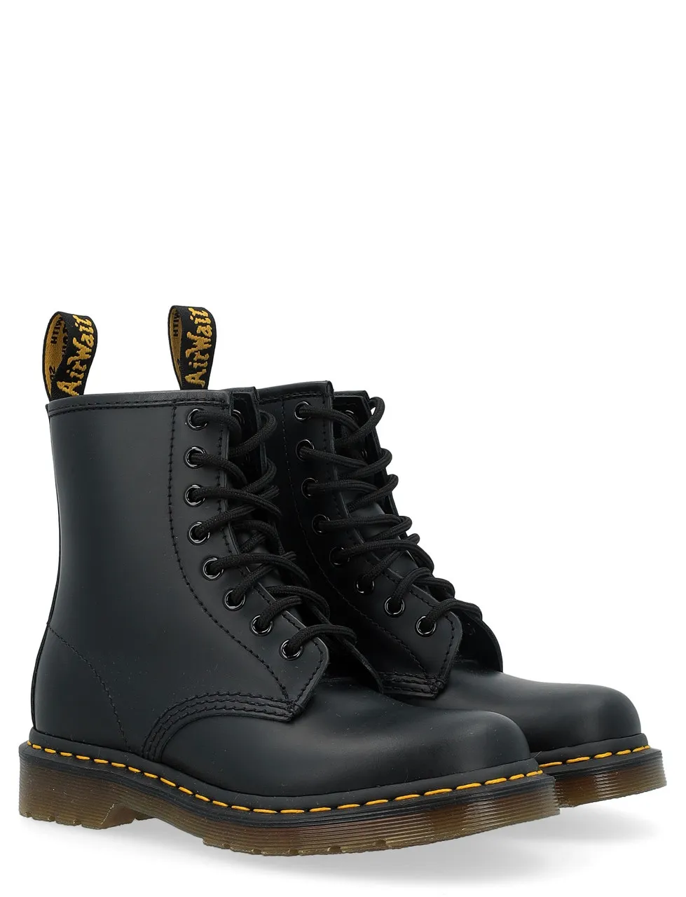 Botte combat Dr. Martens 1460 Lisse en cuir noir