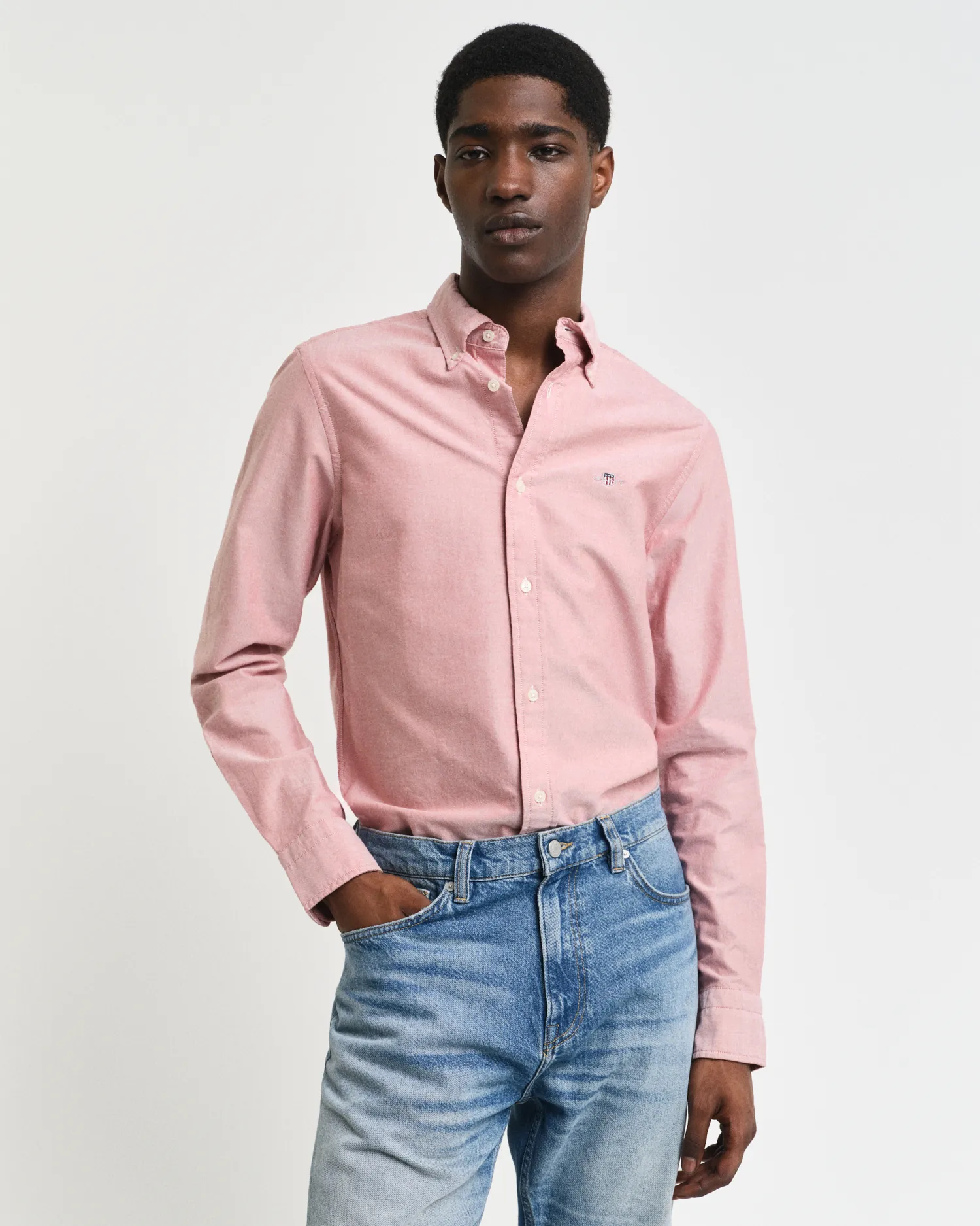 Chemise slim fit en coton Oxford classique