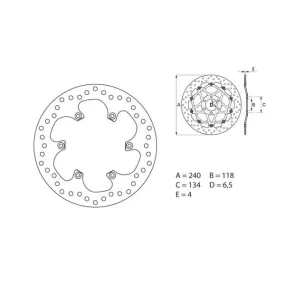 Disque de frein BREMBO Oro fixe - 68B40784