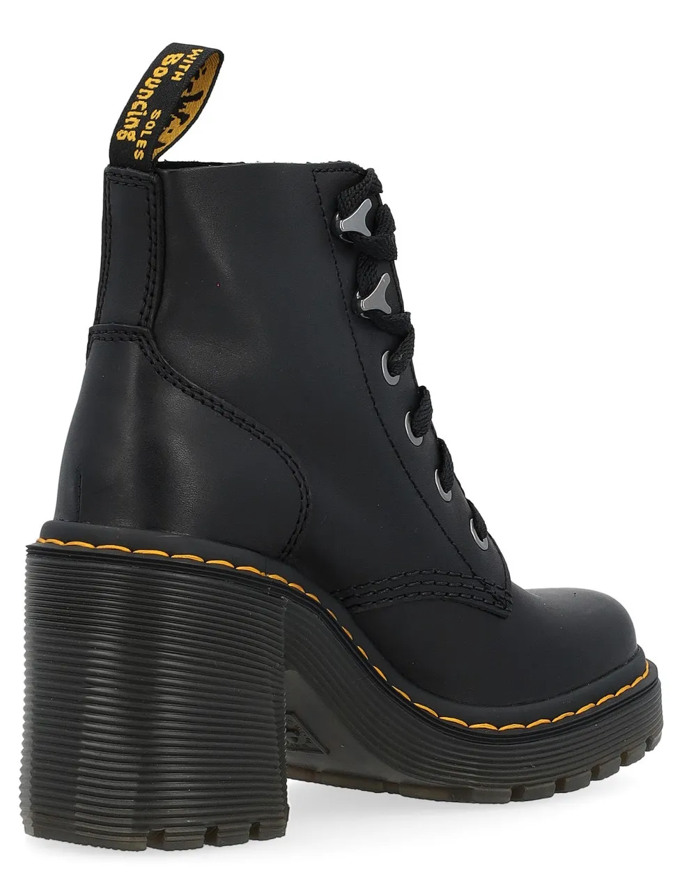 Dr. Martens Botte à talon Jesy en cuir noir