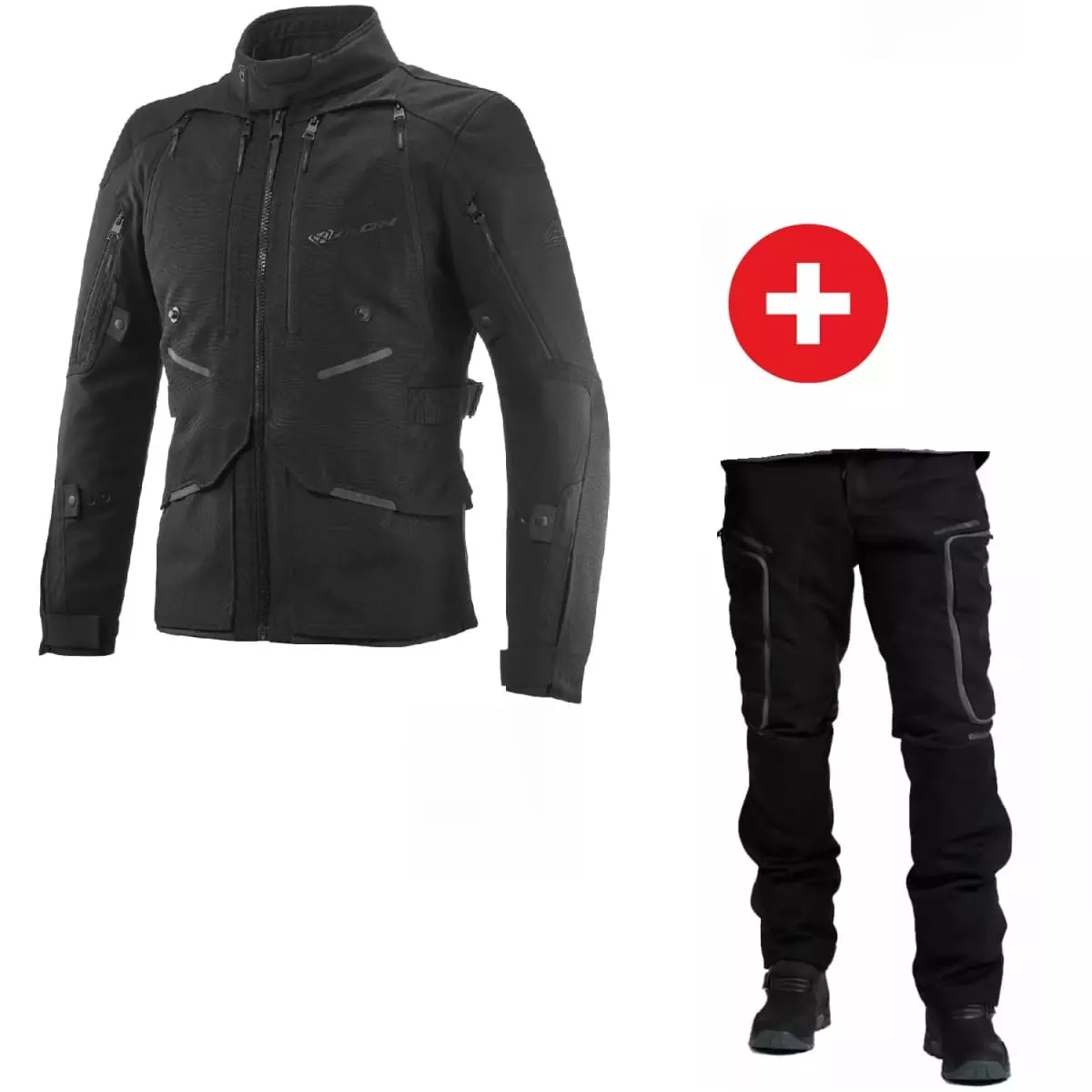 Ensemble Veste et Pantalon VIDAR IXON Noir - Blouson Moto 