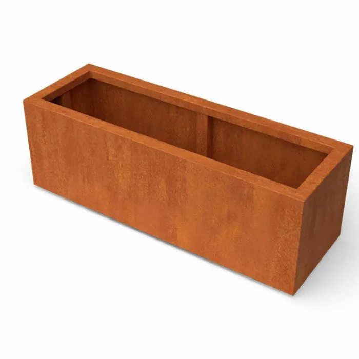 Jardinière en Acier Corten, Rectangulaire - 120 x 40 x 40 cm | MarketOnWeb