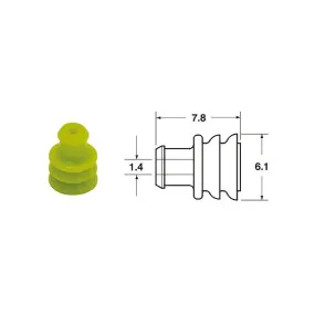 Joints silicone générique BIHR Ø1,4mm jaune