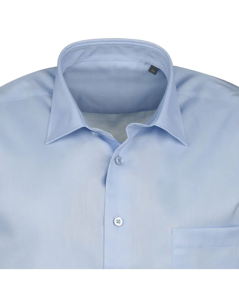 J.Ordell Chemise mini Oxford grande taille bleue facile à repasser - Size-factory