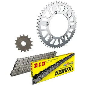 Kit chaine 520 acier DID - 650 Duke 2000-2003