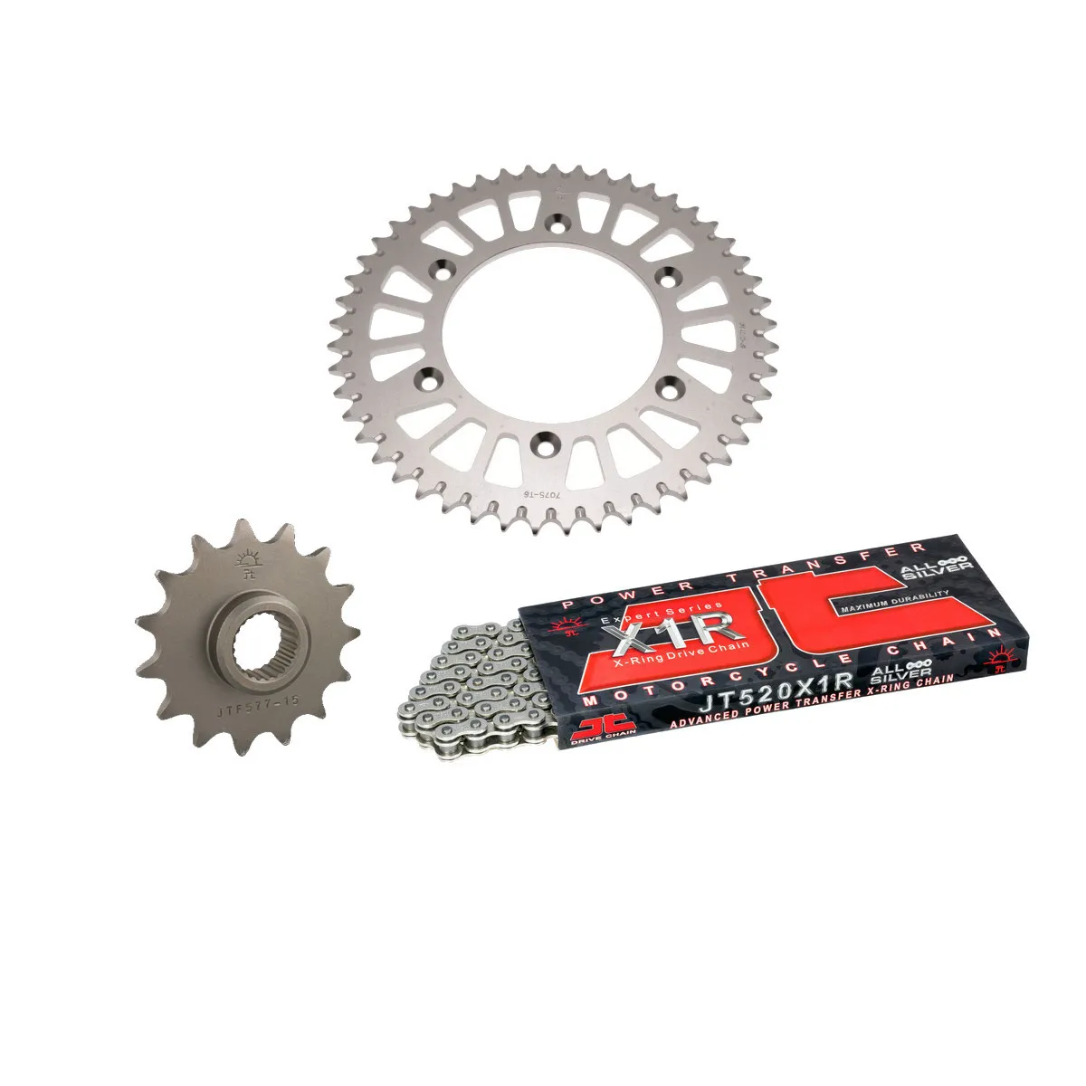 Kit chaine 520 acier JT - SUZUKI 800 DR S 1991-1993