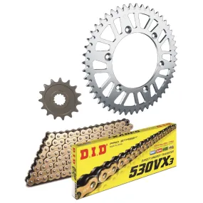 Kit chaine 530 acier DID standard - 600 XJ 1986-1988