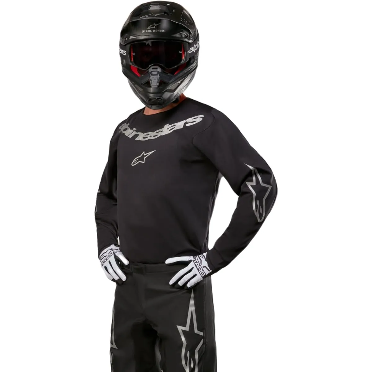Maillot Alpinestars Fluid Graphique Noir - Maillot Cross