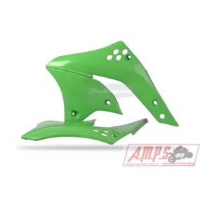 Ouïes de radiateur POLISPORT vert Kawasaki KX250F