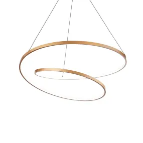 OZ - Black, white or gold steel serpentine LED pendant light