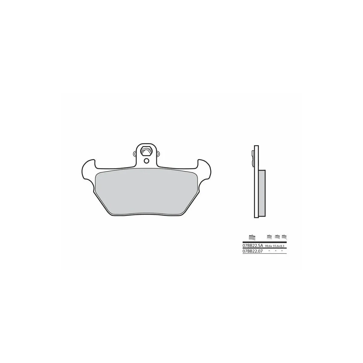 Plaquette de frein avant BREMBO 07BB2207 organique Route