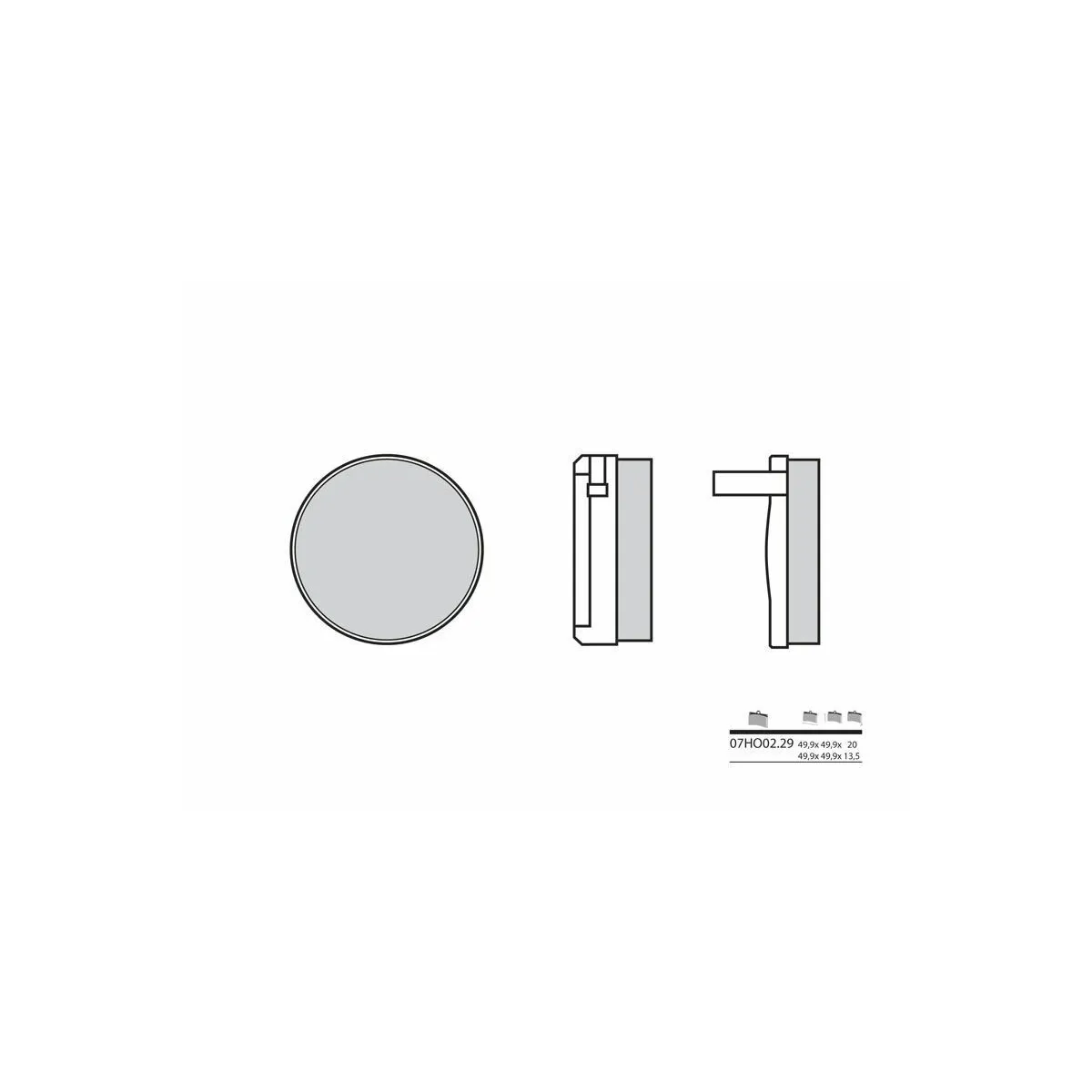 Plaquette de frein avant BREMBO 07HO0229 organique Route