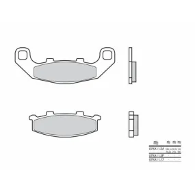 Plaquettes de frein BREMBO 07KA11SA métal fritté Kawasaki GPZ500/500S