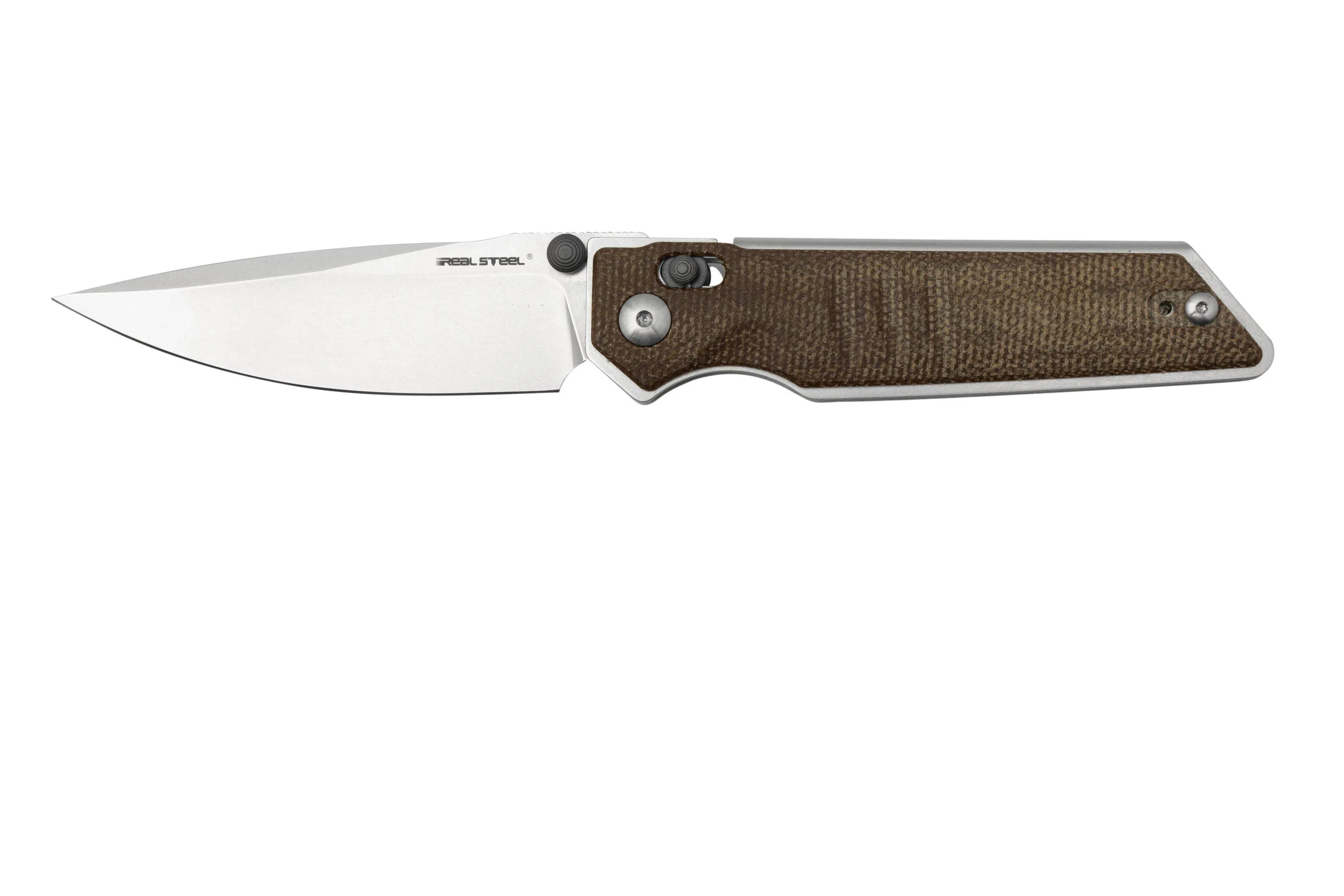 Real Steel Sacra, 7711N Natural Micarta, Stonewashed K110 couteau de poche