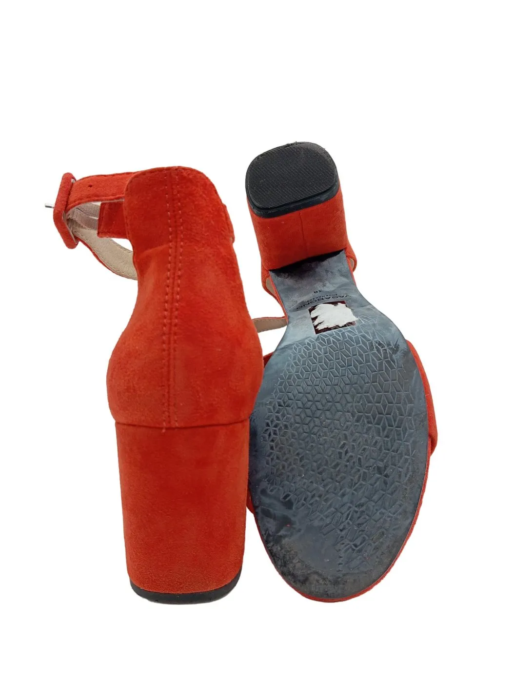 Vagabond Sandales à talon haut rouge style décontracté