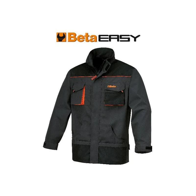 Veste de travail BETA en T/C canvas 260 g/m² empiècements en Oxford gris taille S
