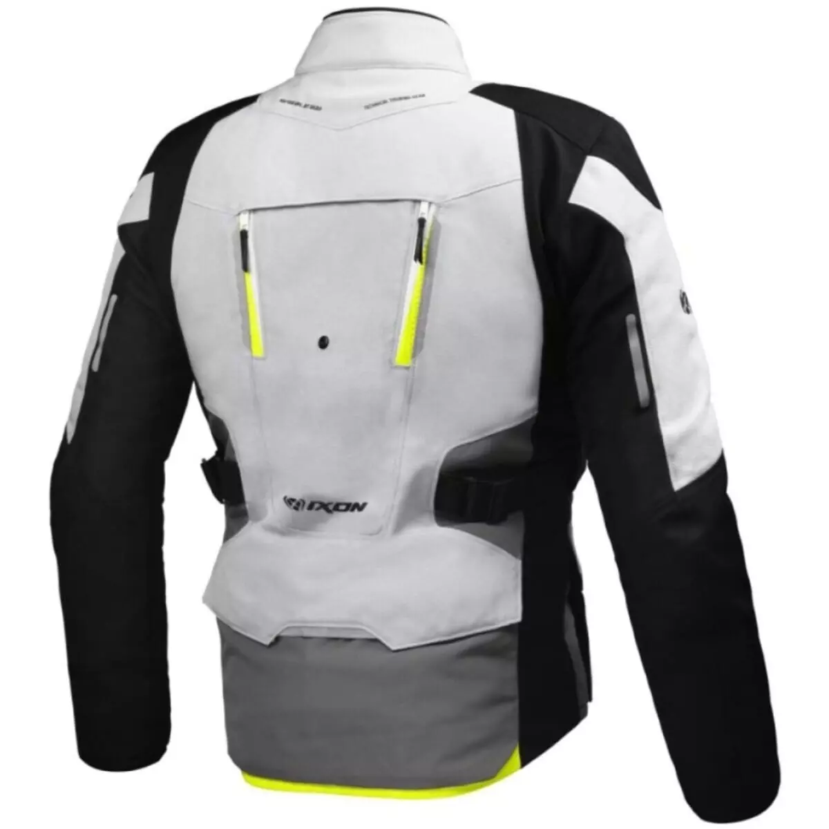 Veste Ixon Vidar Gris Noir Jaune Vif - Blouson Moto Textile